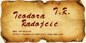 Teodora Radojčić vizit kartica